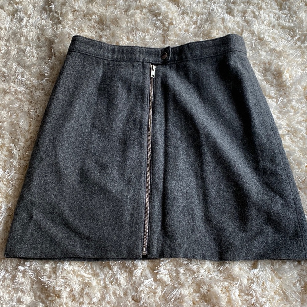 Madewell Wool Zipper Skirt